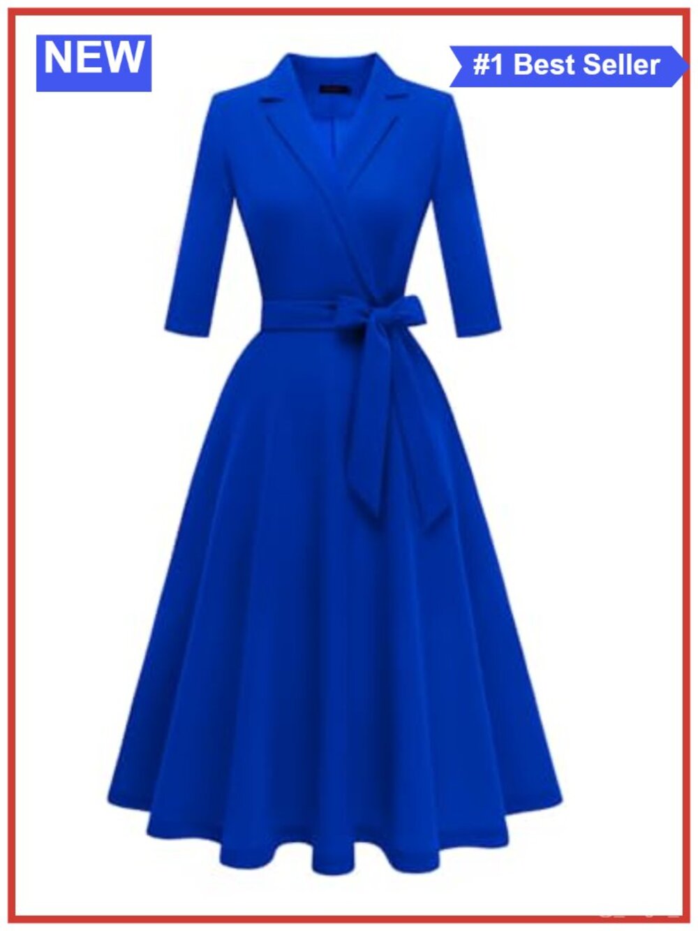 Vintage Tea Party Formal Church Dress Long Sleeve A-Line Cocktail